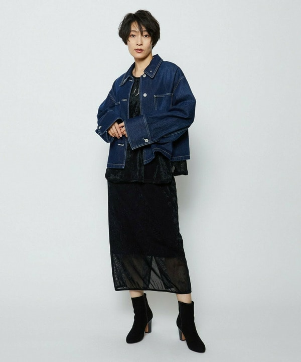 【大きいサイズ】feerique ベロアチュールプルオーバー 詳細画像