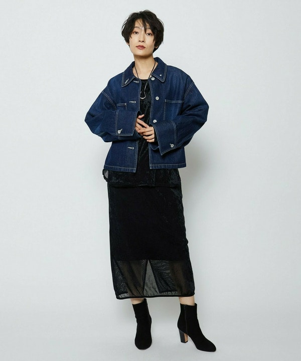 【大きいサイズ】feerique ベロアチュールプルオーバー 詳細画像
