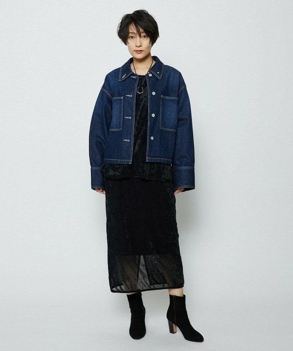 【大きいサイズ】feerique ベロアチュールプルオーバー 詳細画像