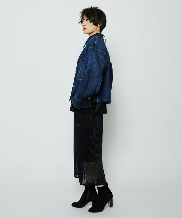 【大きいサイズ】feerique ベロアチュールプルオーバー 詳細画像