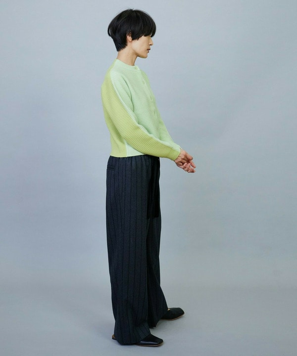 【大きいサイズ】ANNUAL&times;MOGA　ウールカシミヤバイカラーカーディガン 詳細画像