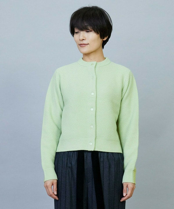 【大きいサイズ】ANNUAL&times;MOGA　ウールカシミヤバイカラーカーディガン 詳細画像