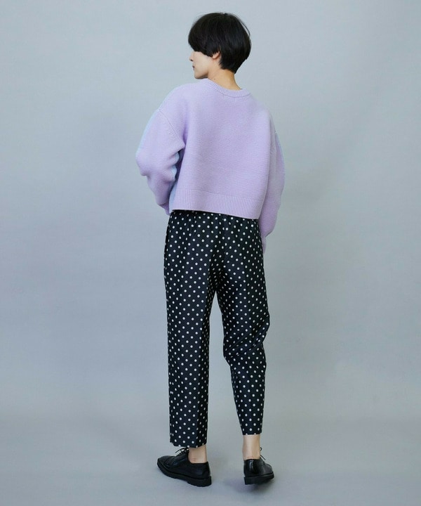 【大きいサイズ】ANNUAL&times;MOGA　ウールカシミヤバイカラープルオーバー 詳細画像