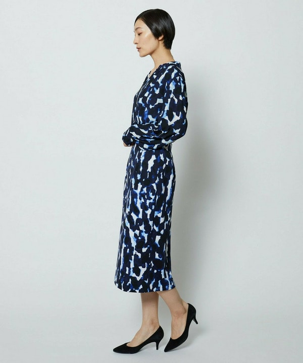 【Lサイズ】wb　ポンチミスティプリントタイトスカート 詳細画像