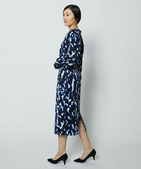 【Lサイズ】wb　ポンチミスティプリントタイトスカート 詳細画像