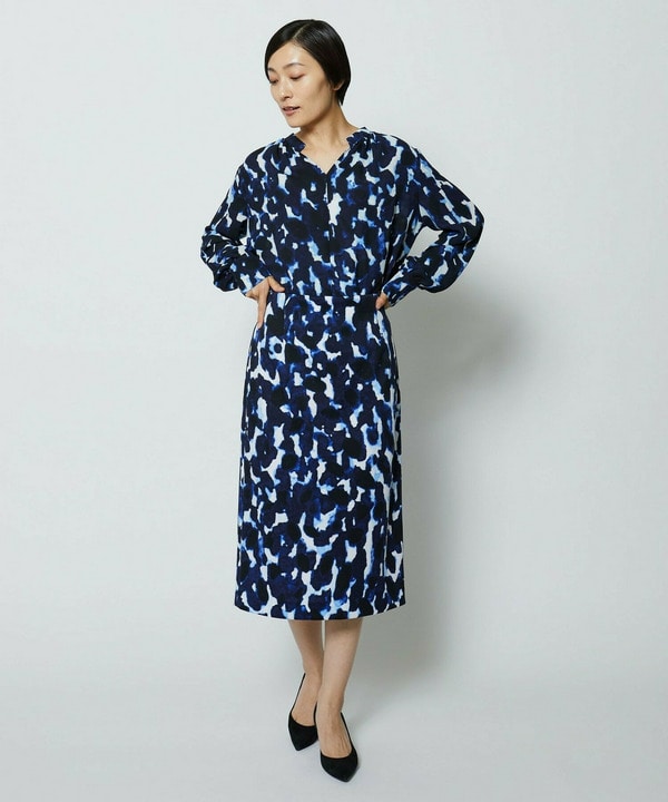 【Lサイズ】wb　ポンチミスティプリントタイトスカート 詳細画像