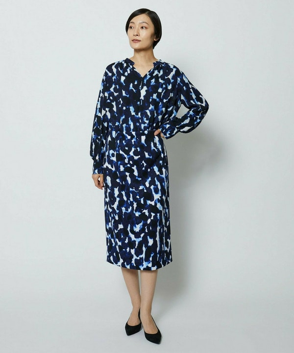 【Lサイズ】wb　ポンチミスティプリントタイトスカート 詳細画像