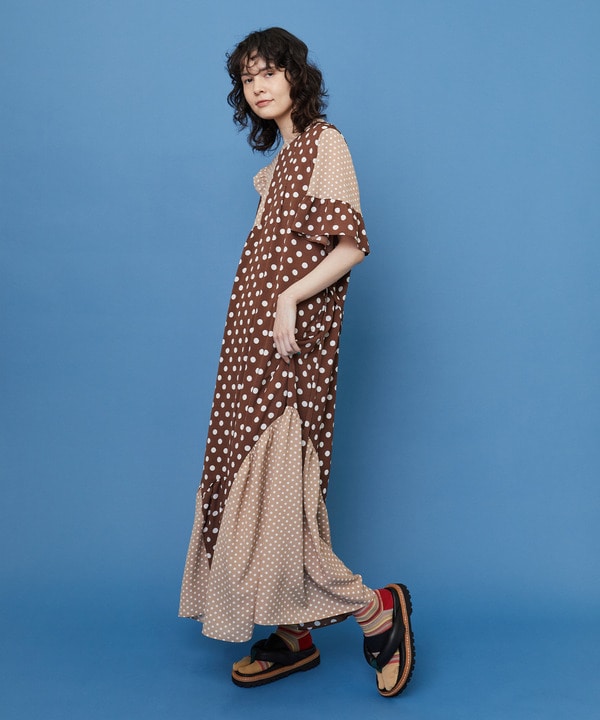 ドレープドット ワンピース 詳細画像