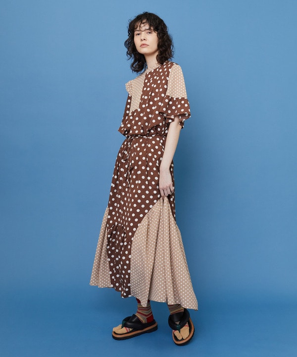 ドレープドット ワンピース 詳細画像