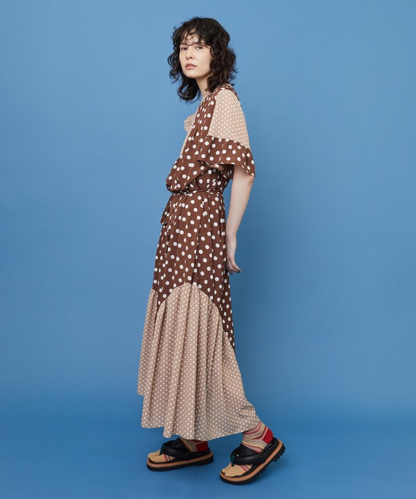 ドレープドット ワンピース 詳細画像