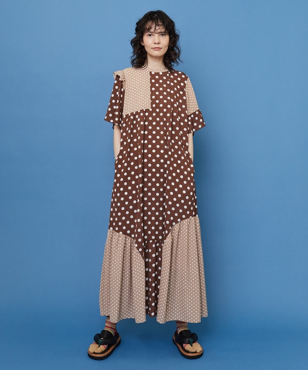 ドレープドット ワンピース 詳細画像