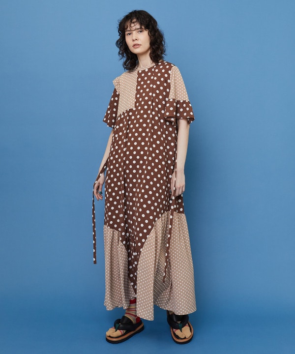 ドレープドット ワンピース 詳細画像