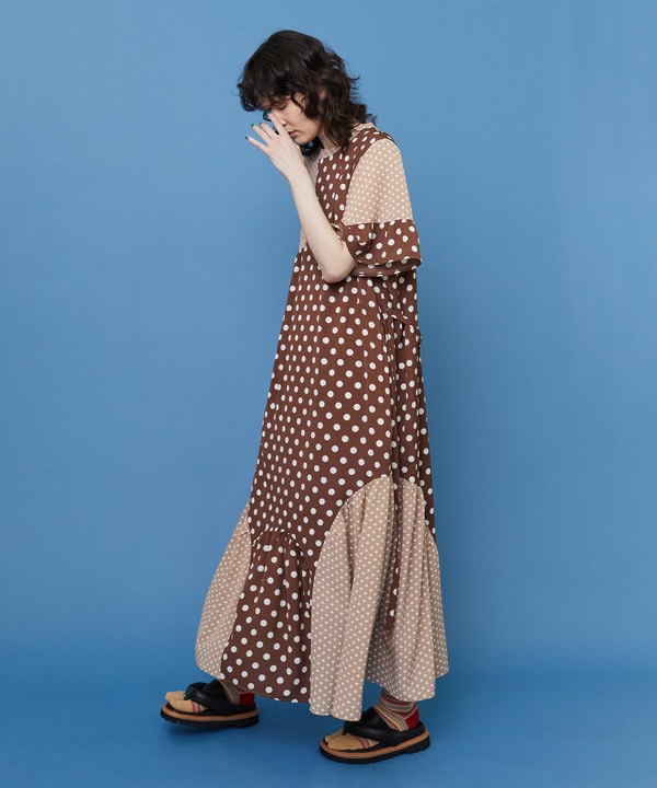 ドレープドット ワンピース 詳細画像