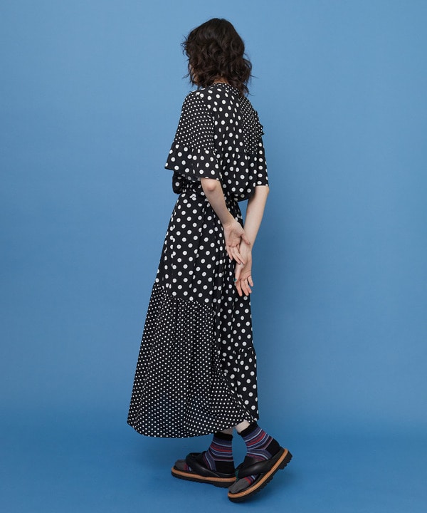 ドレープドット ワンピース 詳細画像