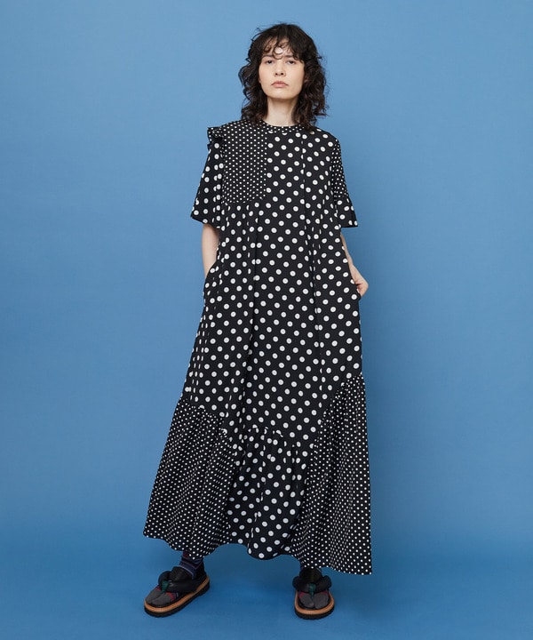 ドレープドット ワンピース 詳細画像