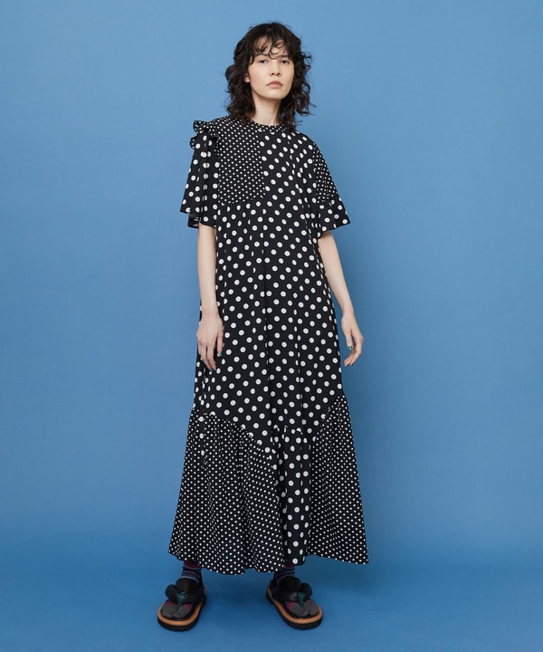 ドレープドット ワンピース 詳細画像