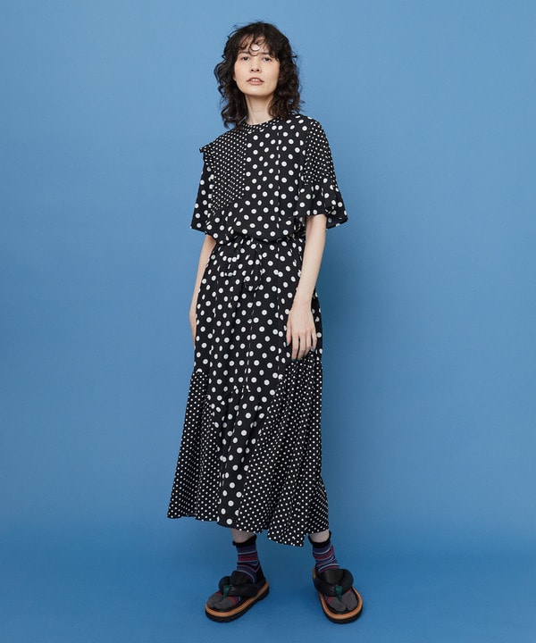 ドレープドット ワンピース 詳細画像