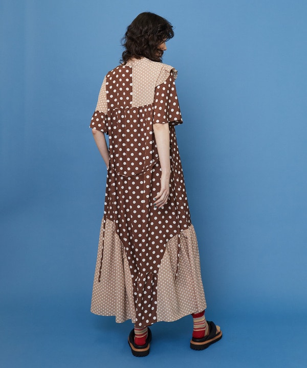 ドレープドット ワンピース 詳細画像