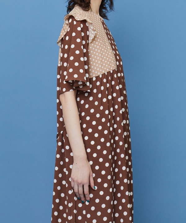ドレープドット ワンピース 詳細画像