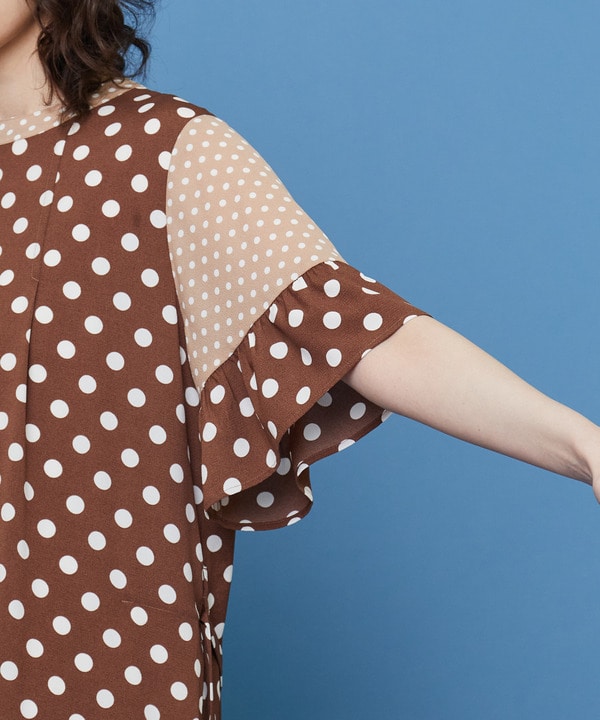 ドレープドット ワンピース 詳細画像