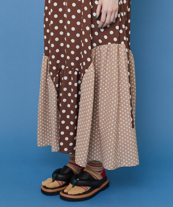 ドレープドット ワンピース 詳細画像