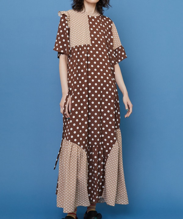 ドレープドット ワンピース 詳細画像
