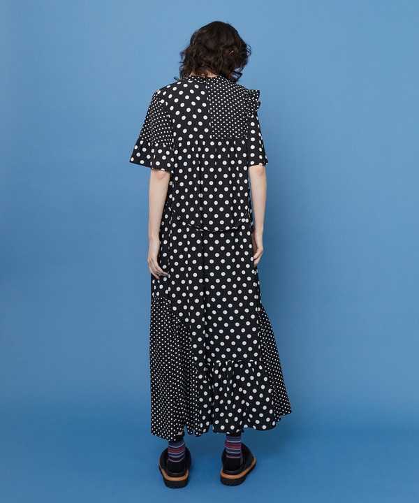 ドレープドット ワンピース 詳細画像