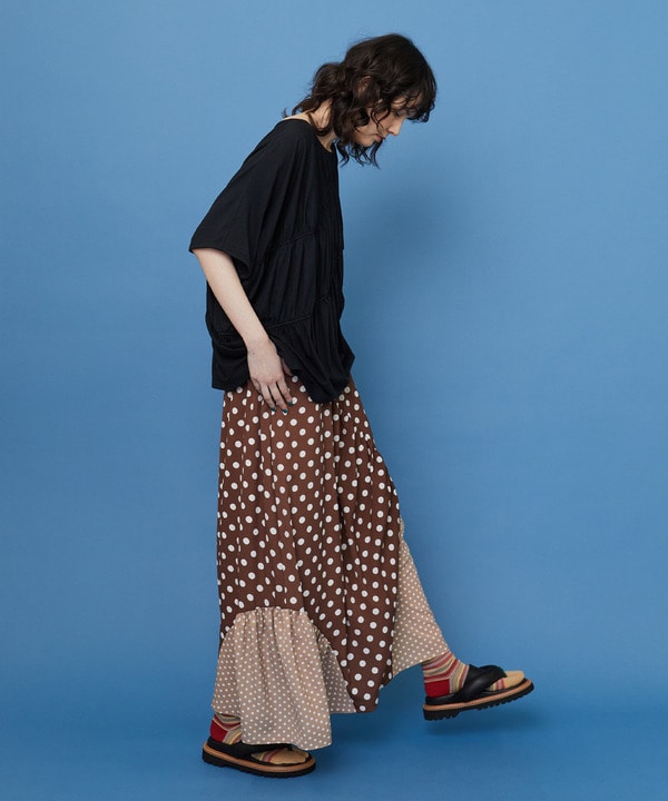 ドレープドット スカート 詳細画像
