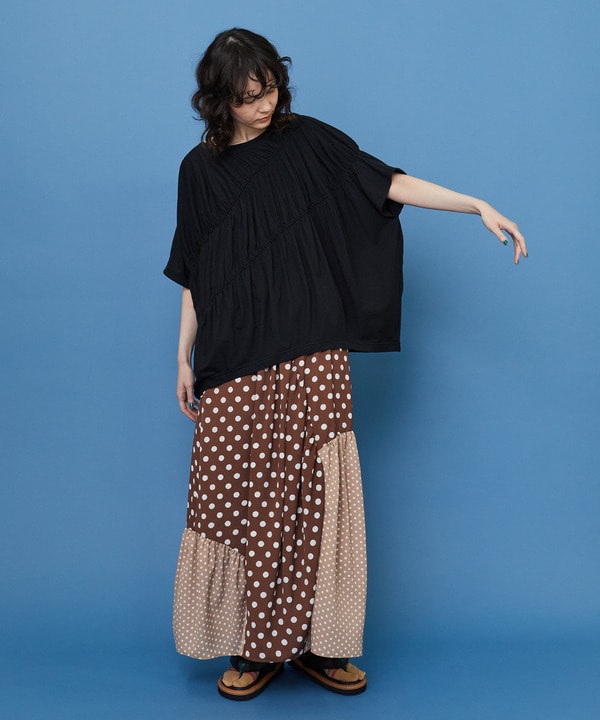 ドレープドット スカート 詳細画像