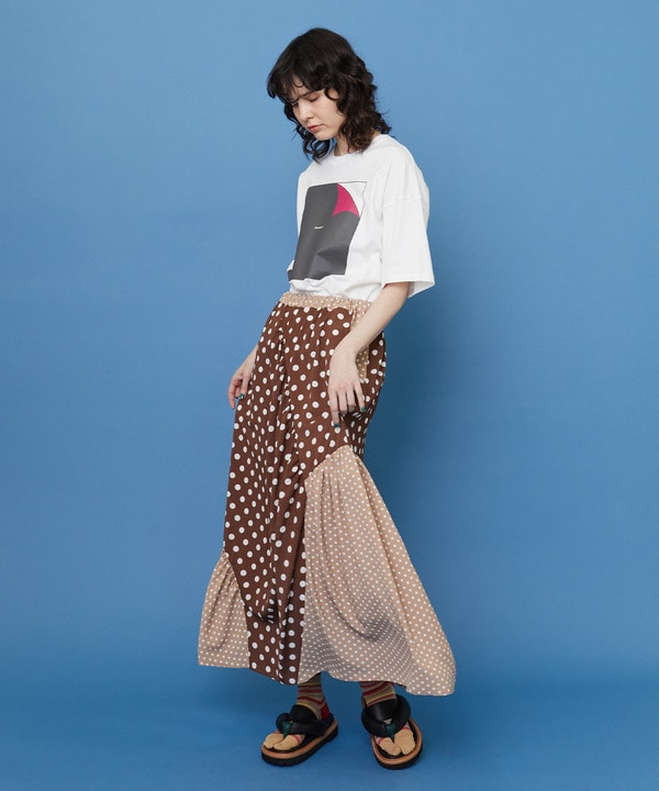 ドレープドット スカート 詳細画像