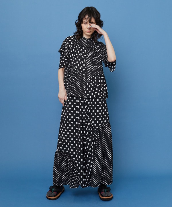 ドレープドット スカート 詳細画像