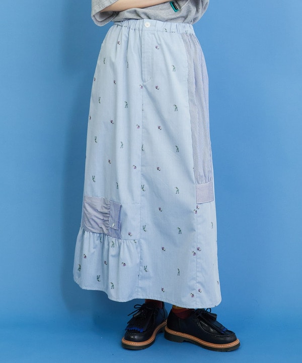 シャッター スカート 詳細画像 サックスブルー