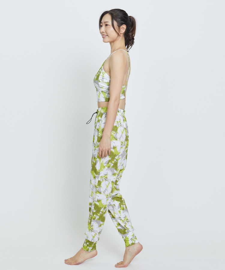 ribbon flowerプリントショートトップス/パット付き・水着・水陸両用・UVカット・吸汗速乾・ホットヨガ対応・耐塩素 詳細画像