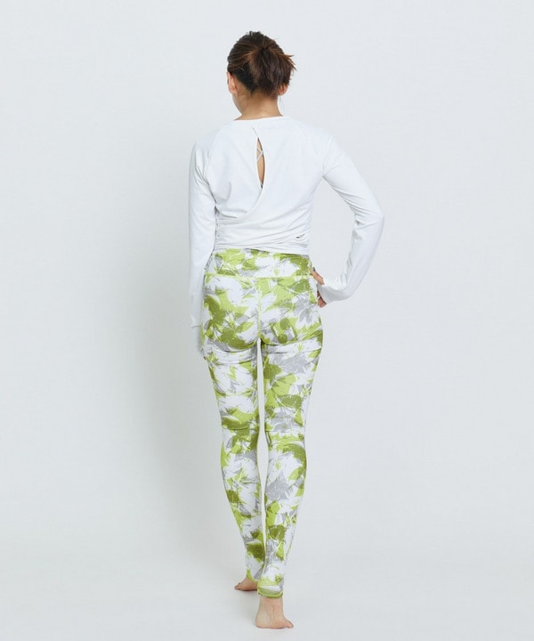 ribbon flowerプリントクロスレギンス/水着・UVカット・水陸両用・吸汗速乾・ホットヨガ対応・耐塩素 詳細画像