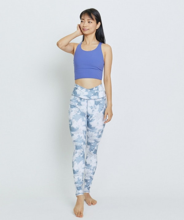 ribbon flowerプリントクロスレギンス/水着・UVカット・水陸両用・吸汗速乾・ホットヨガ対応・耐塩素 詳細画像