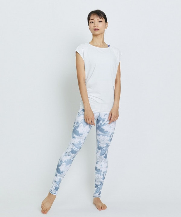 ribbon flowerプリントクロスレギンス/水着・UVカット・水陸両用・吸汗速乾・ホットヨガ対応・耐塩素 詳細画像