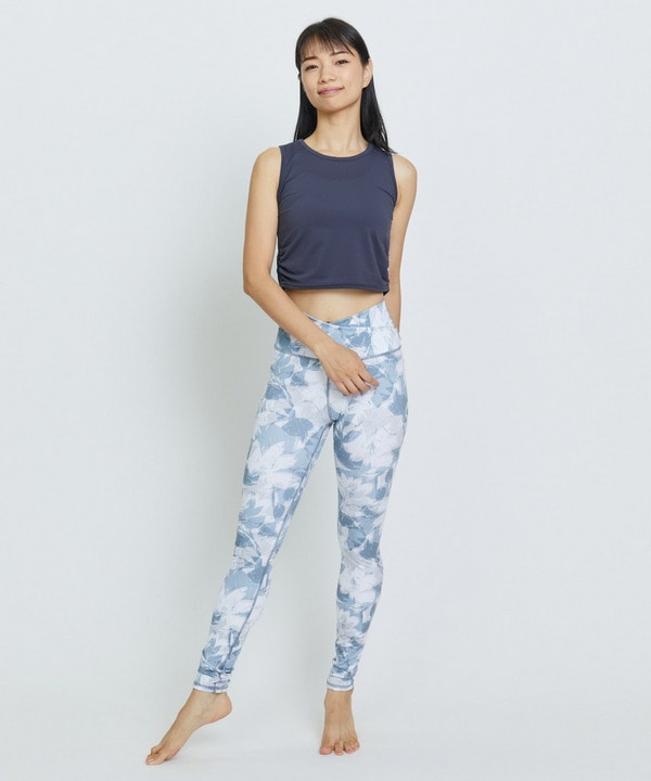 ribbon flowerプリントクロスレギンス/水着・UVカット・水陸両用・吸汗速乾・ホットヨガ対応・耐塩素 詳細画像