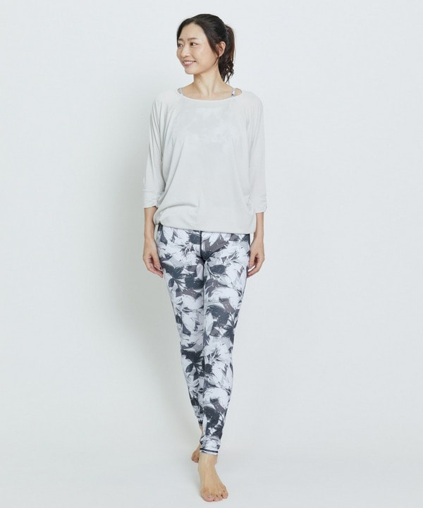 ribbon flowerプリントクロスレギンス/水着・UVカット・水陸両用・吸汗速乾・ホットヨガ対応・耐塩素 詳細画像