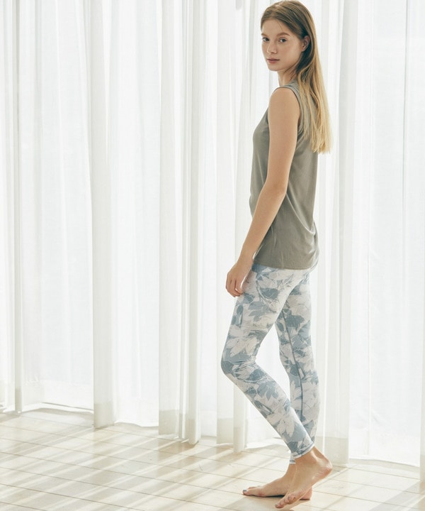 ribbon flowerプリントクロスレギンス/水着・UVカット・水陸両用・吸汗速乾・ホットヨガ対応・耐塩素 詳細画像