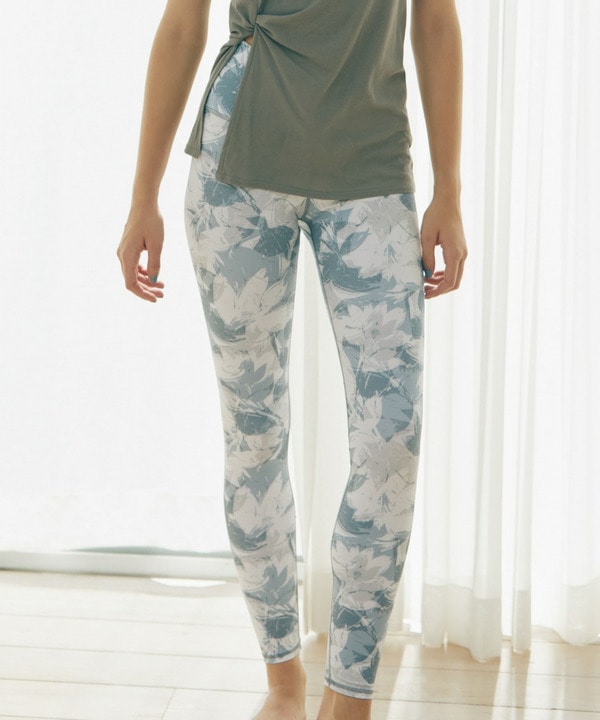 ribbon flowerプリントクロスレギンス/水着・UVカット・水陸両用・吸汗速乾・ホットヨガ対応・耐塩素 詳細画像