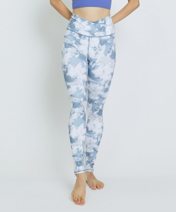 ribbon flowerプリントクロスレギンス/水着・UVカット・水陸両用・吸汗速乾・ホットヨガ対応・耐塩素 詳細画像