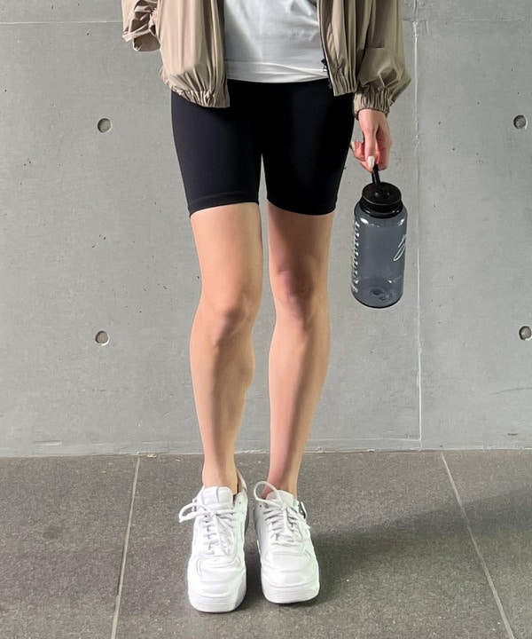 【定番】YOGA FITハーフレギンス／UVカット・吸汗速乾・ホットヨガ対応・水着・水陸両用 詳細画像 ブラック