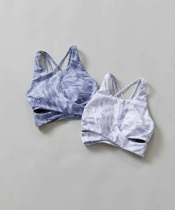 FadeLeopardプリントショートトップス/パット付き・水着・UVカット・水陸両用・吸汗速乾・ホットヨガ対応・耐塩素 詳細画像