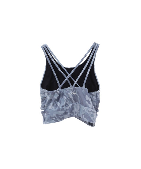 FadeLeopardプリントショートトップス/パット付き・水着・UVカット・水陸両用・吸汗速乾・ホットヨガ対応・耐塩素 詳細画像