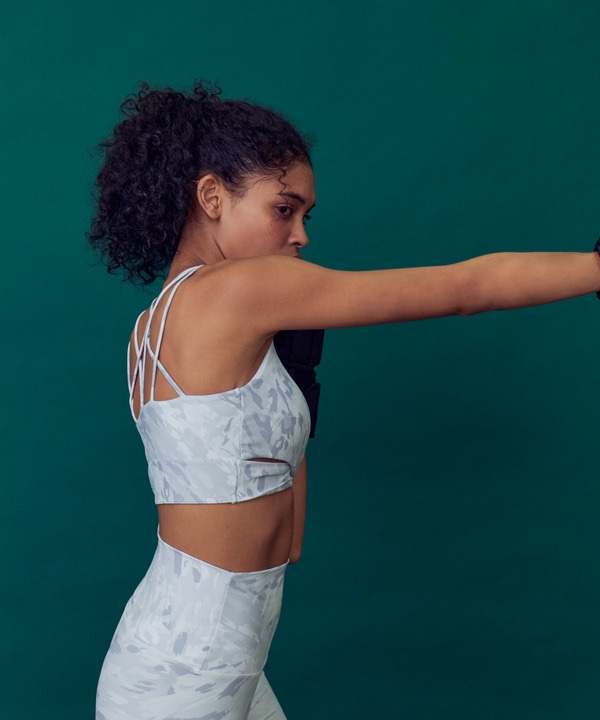 FadeLeopardプリントショートトップス/パット付き・水着・UVカット・水陸両用・吸汗速乾・ホットヨガ対応・耐塩素 詳細画像