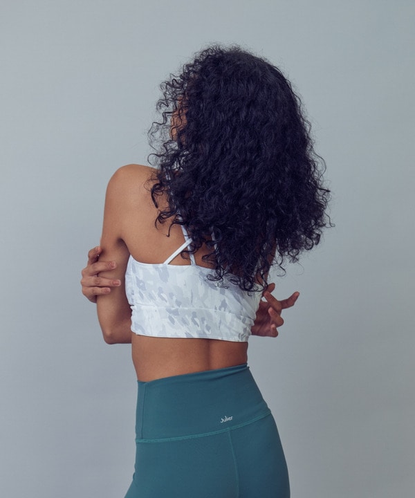 FadeLeopardプリントショートトップス/パット付き・水着・UVカット・水陸両用・吸汗速乾・ホットヨガ対応・耐塩素 詳細画像