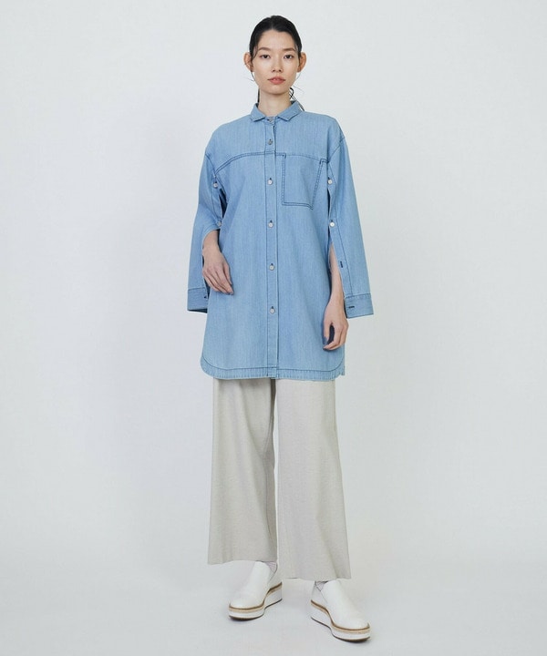 5.8onzデニムロングシャツ 詳細画像