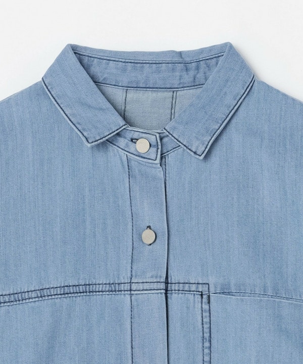 5.8onzデニムロングシャツ 詳細画像