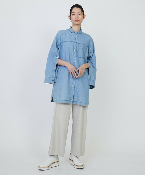 5.8onzデニムロングシャツ 詳細画像