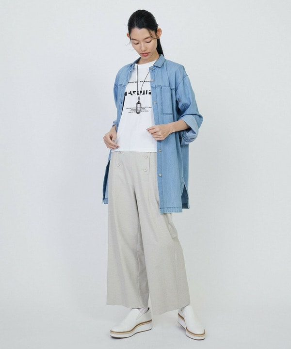 5.8onzデニムロングシャツ 詳細画像